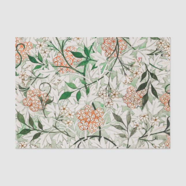 William Morris Jasmine Garden Flower Classic Tissue Paper (Front)