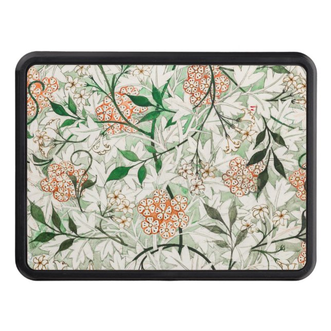 William Morris Jasmine Garden Flower Classic Trailer Hitch Cover (Front)