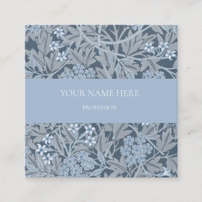 WILLIAM MORRIS JASMINE PATTERN BUSINESS CARD (Front)