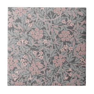 William * Morris Jasmine Pink and Grey  Tile
