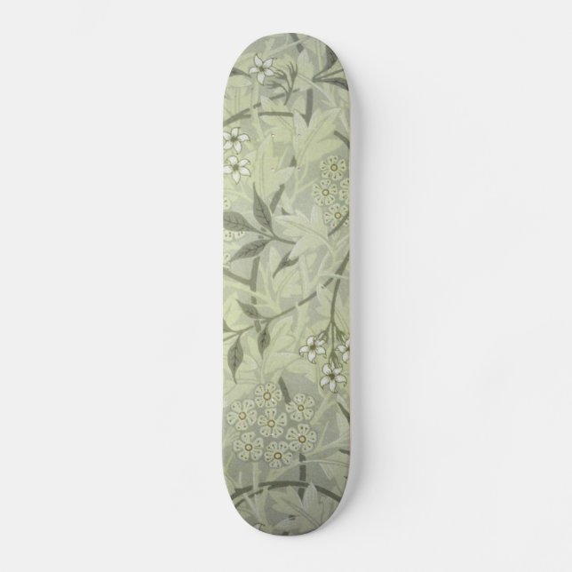 William Morris Jasmine Wallpaper Skateboard (Front)