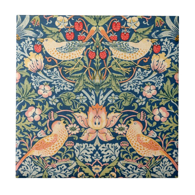 William Morris Jewelry vintage ceramic tile (Front)