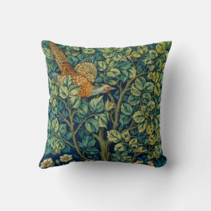 William Morris & John Henry Dearle's Pheasant Throw Pillow