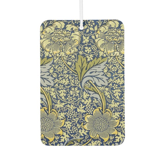 William Morris Kennet Floral Wallpaper Blue Air Freshener (Front)