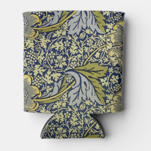 William Morris Kennet Floral Wallpaper Blue Gold Can Cooler