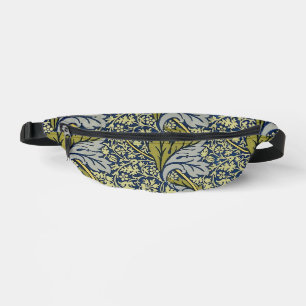 William Morris Kennet Floral Wallpaper Blue Gold Fanny Pack