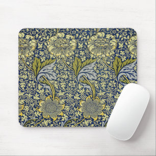 William Morris Kennet Floral Wallpaper Blue Mouse Pad