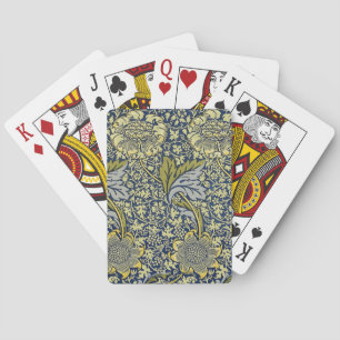 William Morris Kennet Floral Wallpaper Blue Playing Cards