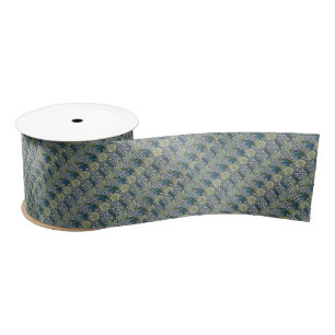 William Morris Kennet Pattern (Blue) Satin Ribbon