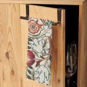 William Morris kitchen towel floral design 