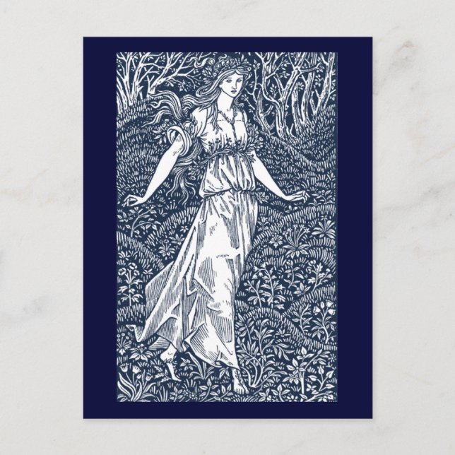 William Morris Lady Postcard (Front)