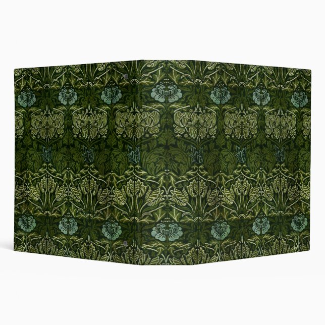 William Morris Large Green Leaves & Blue Flower Binder (Background)