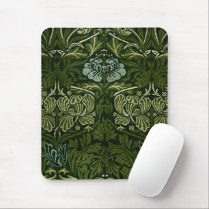 William Morris Large Green Tulip Rose Wallpaper Mouse Pad
