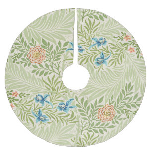 William Morris Larkspur Floral Pattern Brushed Polyester Tree Skirt