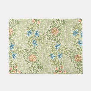William Morris Larkspur Floral Pattern Doormat