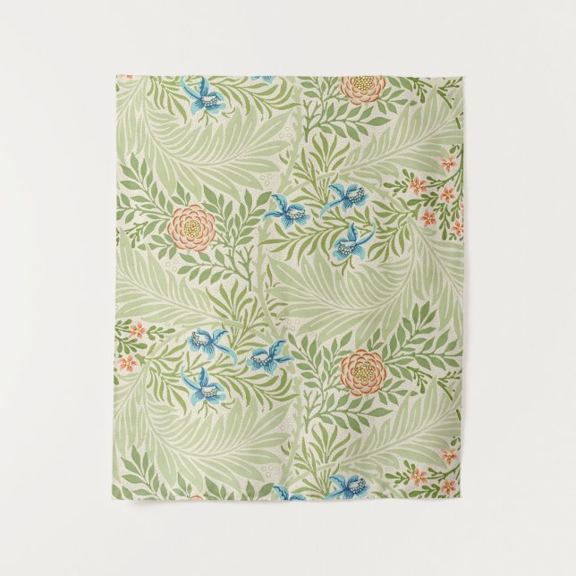 William Morris Larkspur Floral Pattern Tapestry (Front)