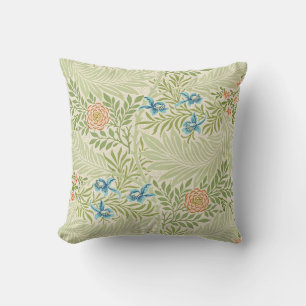 William Morris Larkspur Floral Pattern Throw Pillow