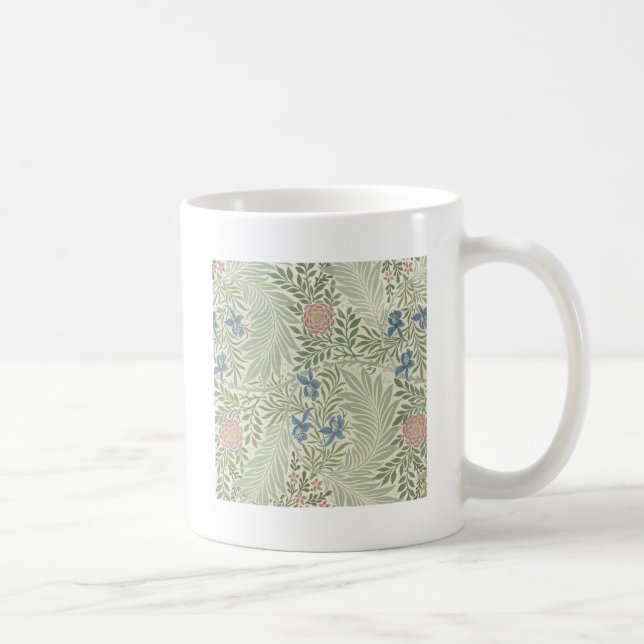 William Morris Larkspur Floral Wallpaper Coffee Mug (Right)