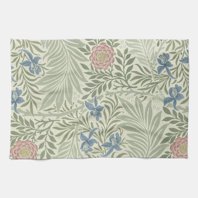 William Morris Larkspur Floral Wallpaper Kitchen Towel (Horizontal)