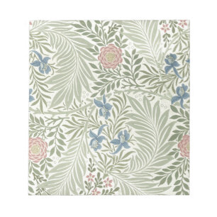 William Morris Larkspur Floral Wallpaper Notepad