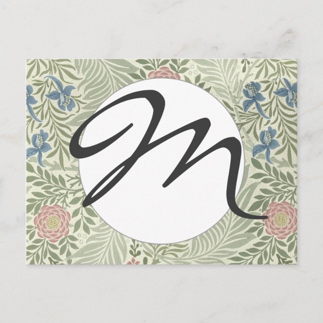 William Morris Larkspur Floral Wallpaper Postcard (Front)