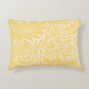 William Morris - Larkspur Leaves & Flower Pattern Accent Pillow