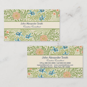 William Morris - Larkspur Leaves & Flower Pattern Business Card