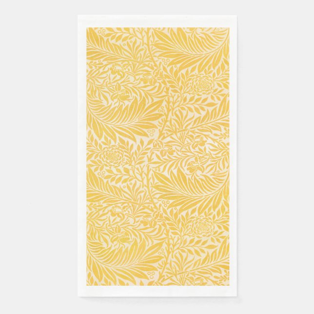 William Morris - Larkspur Leaves & Flower Pattern Napkin (Front)