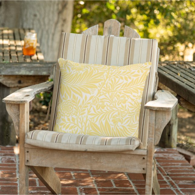 William Morris - Larkspur Leaves & Flower Pattern Outdoor Pillow (Chair)