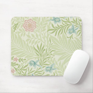 William Morris - Larkspur - Pink Flowers & Leaves Mouse Pad