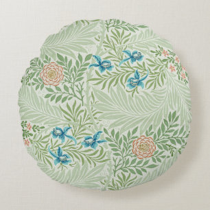 William Morris Larkspur Round Pillow