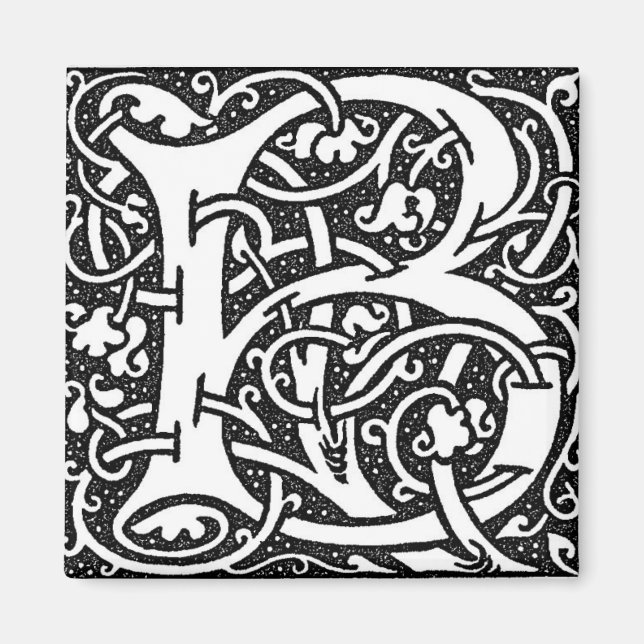 William Morris Letter B - Magnet (Front)