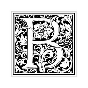 William Morris Letter B Victorian Floral Stamp