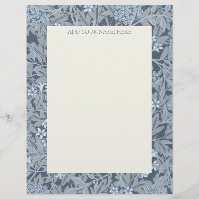WILLIAM MORRIS LETTERHEAD WITH "JASMINE" (Front)