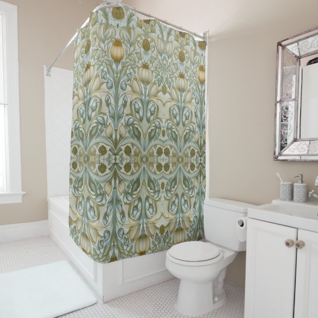 William Morris Lily and Pomegranate Floral pattern (In Situ)