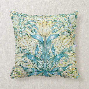 William Morris Lily and Pomegranate Floral Throw Pillow