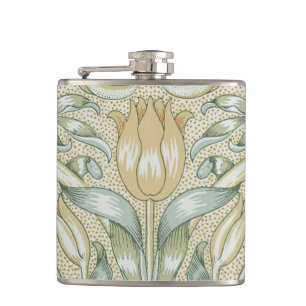 William Morris Lily and Pomegranate Flower Classic Hip Flask