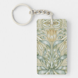 William Morris Lily and Pomegranate Flower Classic Keychain