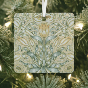 William Morris Lily and Pomegranate Flower Classic Metal Ornament