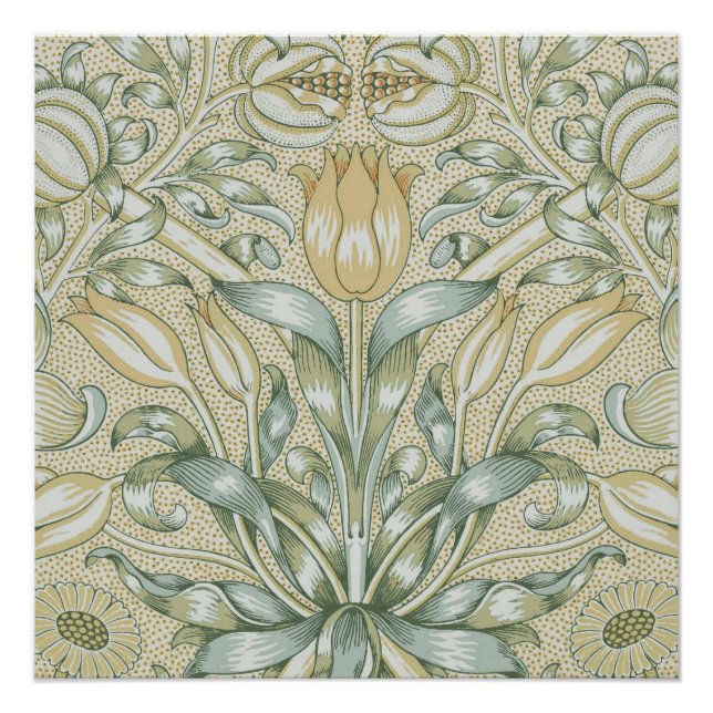William Morris Lily and Pomegranate Flower Classic Poster (Front)
