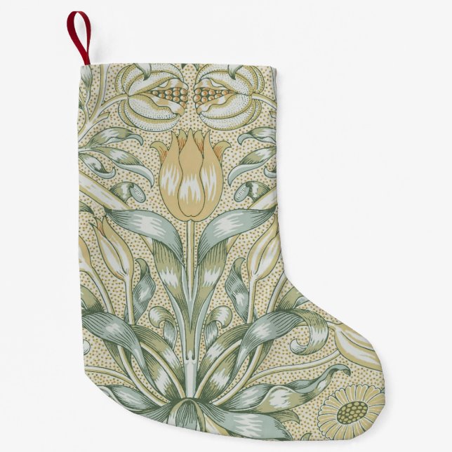 William Morris Lily and Pomegranate Flower Classic Small Christmas Stocking (Front)