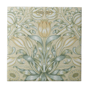 William Morris Lily and Pomegranate Flower Classic Tile