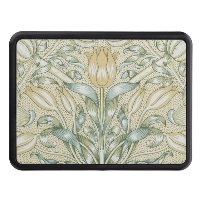 William Morris Lily and Pomegranate Flower Classic Trailer Hitch Cover (Front)