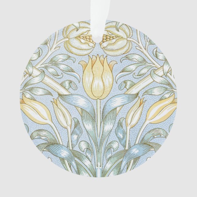 William Morris Lily and Pomegranate Flower Pattern Ornament (Front)