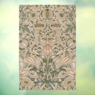 William Morris Lily and Pomegranate Flower Pattern Window Cling