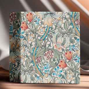 William Morris Lily Art Nouveau Floral 3 Ring Bind Binder