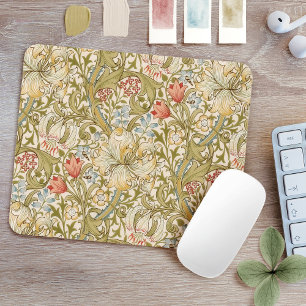 William Morris Lily Art Nouveau Floral Mouse Pad