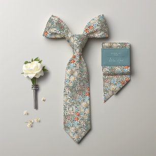 William Morris Lily Art Nouveau Floral Pattern Tie