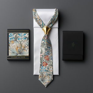 William Morris Lily Art Nouveau Floral Pattern Tie