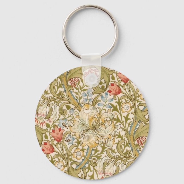 William Morris Lily Keychain (Front)